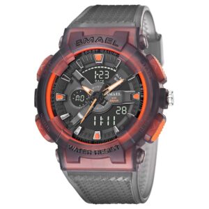 SMAEL 8006 Big Dial Analog Digital Water Resistant Watches for Men
