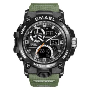 SMAEL 8011 Quartz Analog Digital Dual Time Water Proof Sport Watch for Men