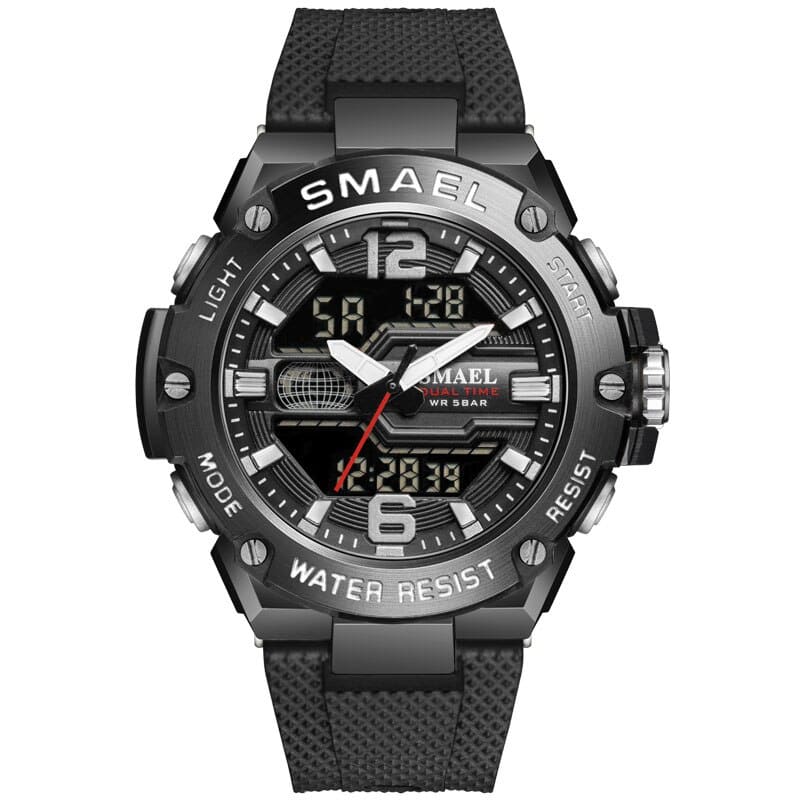SMAEL 8033 Dual Time Big Dial Sport Water Resistant Men's Watch - Image 7