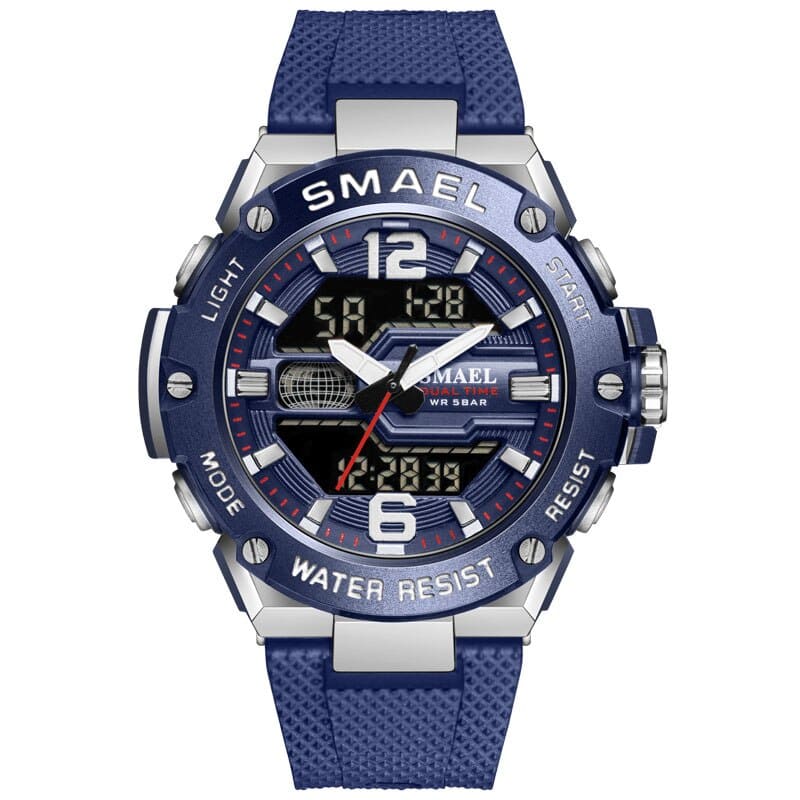 SMAEL 8033 Dual Time Big Dial Sport Water Resistant Men's Watch - Image 6