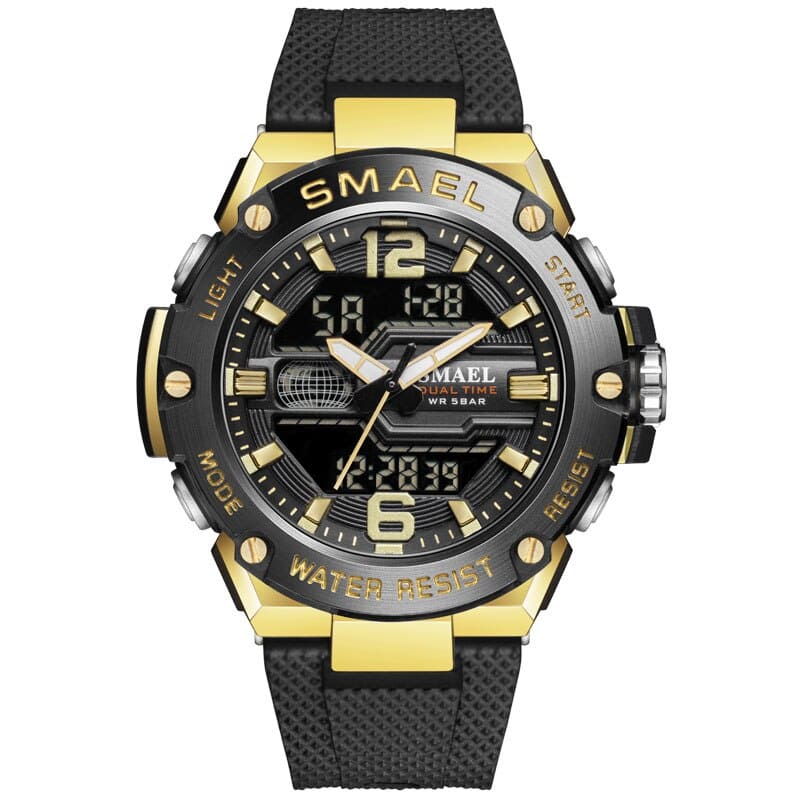 SMAEL 8033 Dual Time Big Dial Sport Water Resistant Men's Watch - Image 5