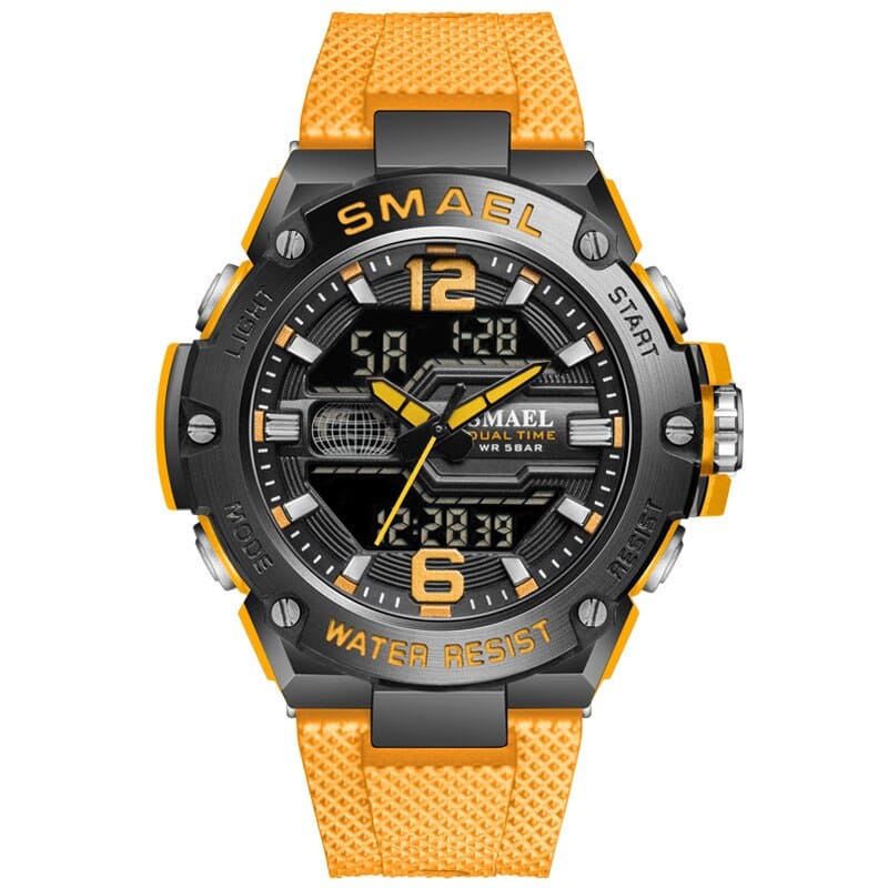 SMAEL 8033 Dual Time Big Dial Sport Water Resistant Men's Watch - Image 4