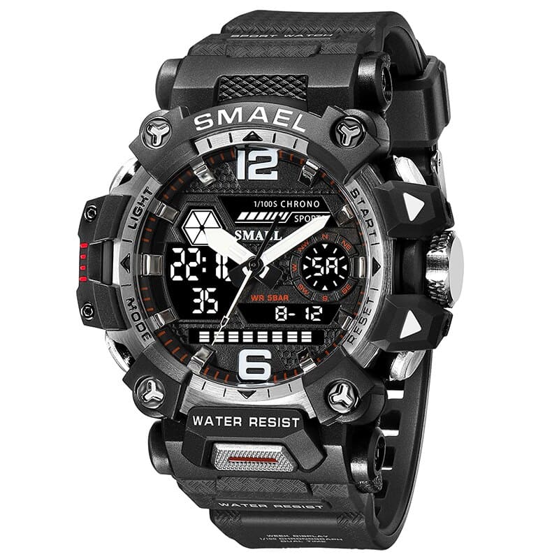 SMAEL 8072 Dual Time Quartz Analog Digital Military Water Proof Men's Watch - Image 3