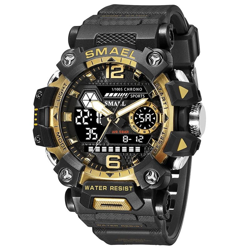 SMAEL 8072 Dual Time Quartz Analog Digital Military Water Proof Men's Watch - Image 8