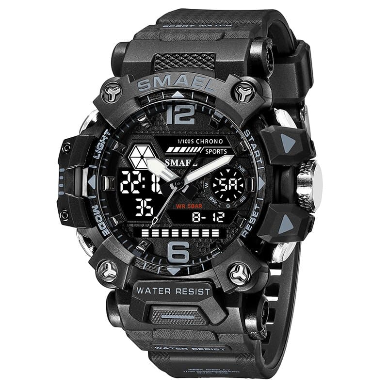 SMAEL 8072 Dual Time Quartz Analog Digital Military Water Proof Men's Watch - Image 7