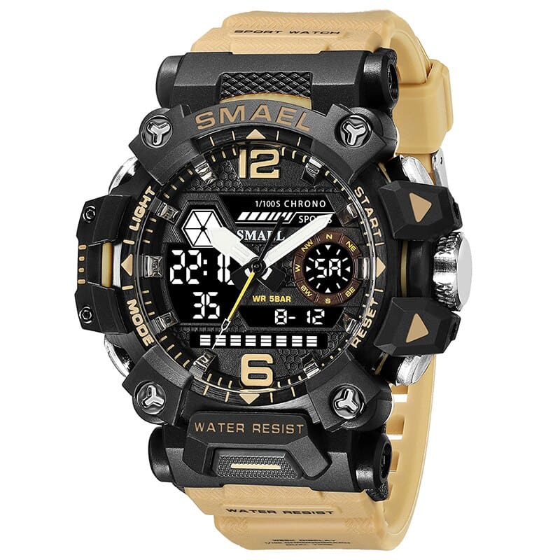 SMAEL 8072 Dual Time Quartz Analog Digital Military Water Proof Men's Watch - Image 4