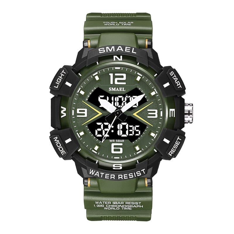 SMAEL 8076 Dual Time Quartz Analog Digital Military Water Proof Men's Watch - Image 8