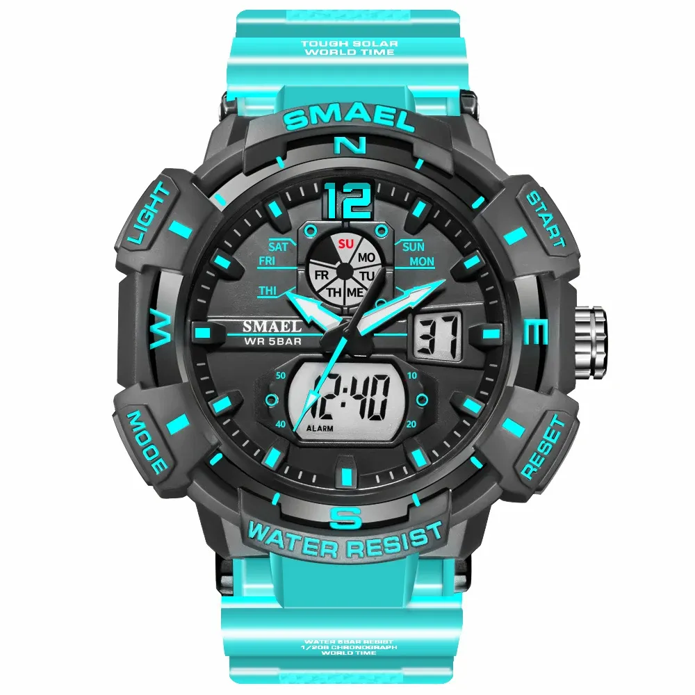 SMAEL 8045 Casual Quartz Dual Display Analog Digital Sport Watch for Men - Image 11